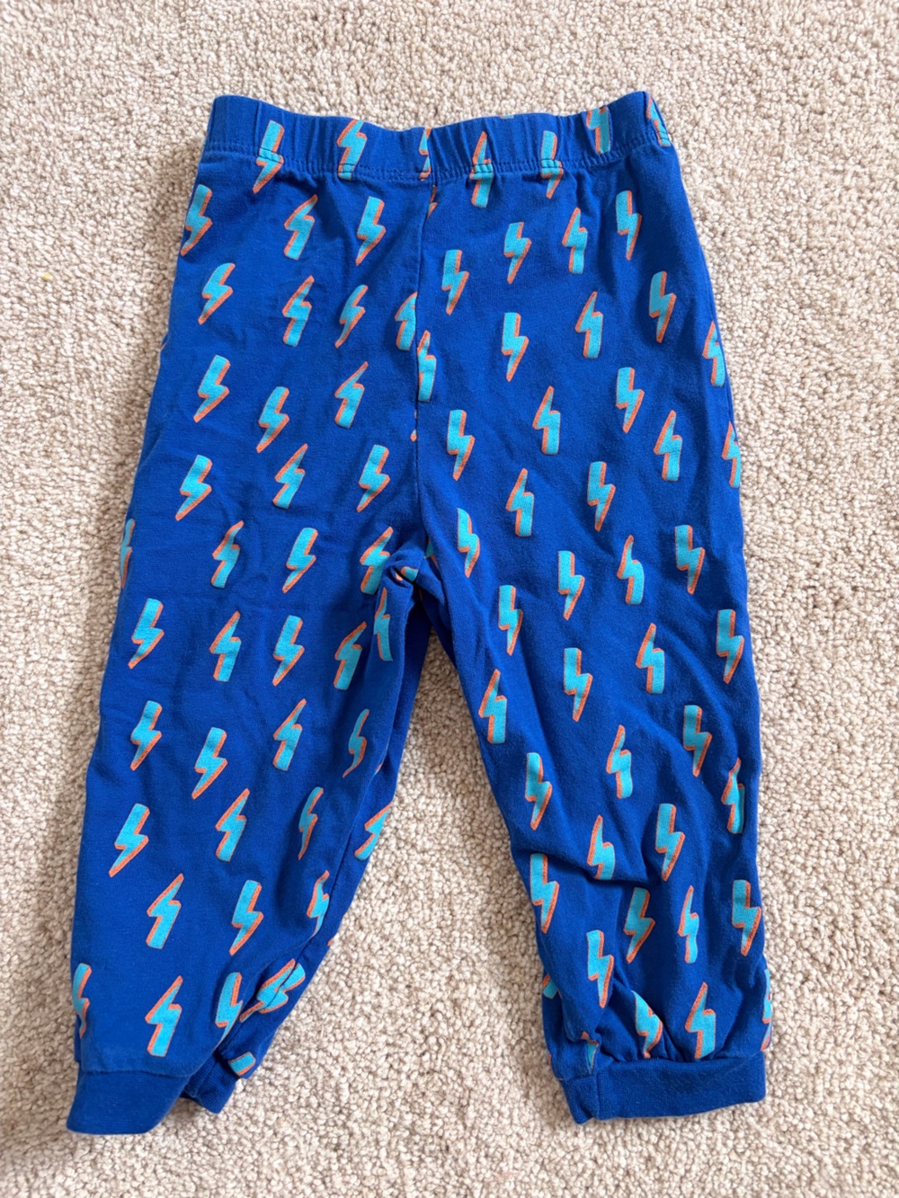 Blue Lightning Print Jogger